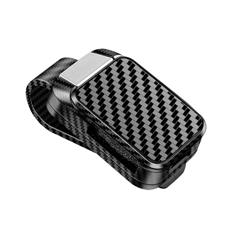Carbon fiber car sunglasses clip visor storage glasses frame buckle interior accessories